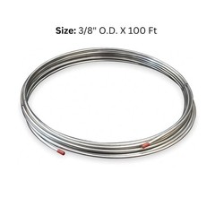 Stainless Steel Tubing Coil, Type 316-3/8″ OD x 100 ft, .020 Wall