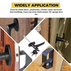 shed Door Latch shed Door Handle with 5-1/2″ Stem,shed Door Lock Matching Set…