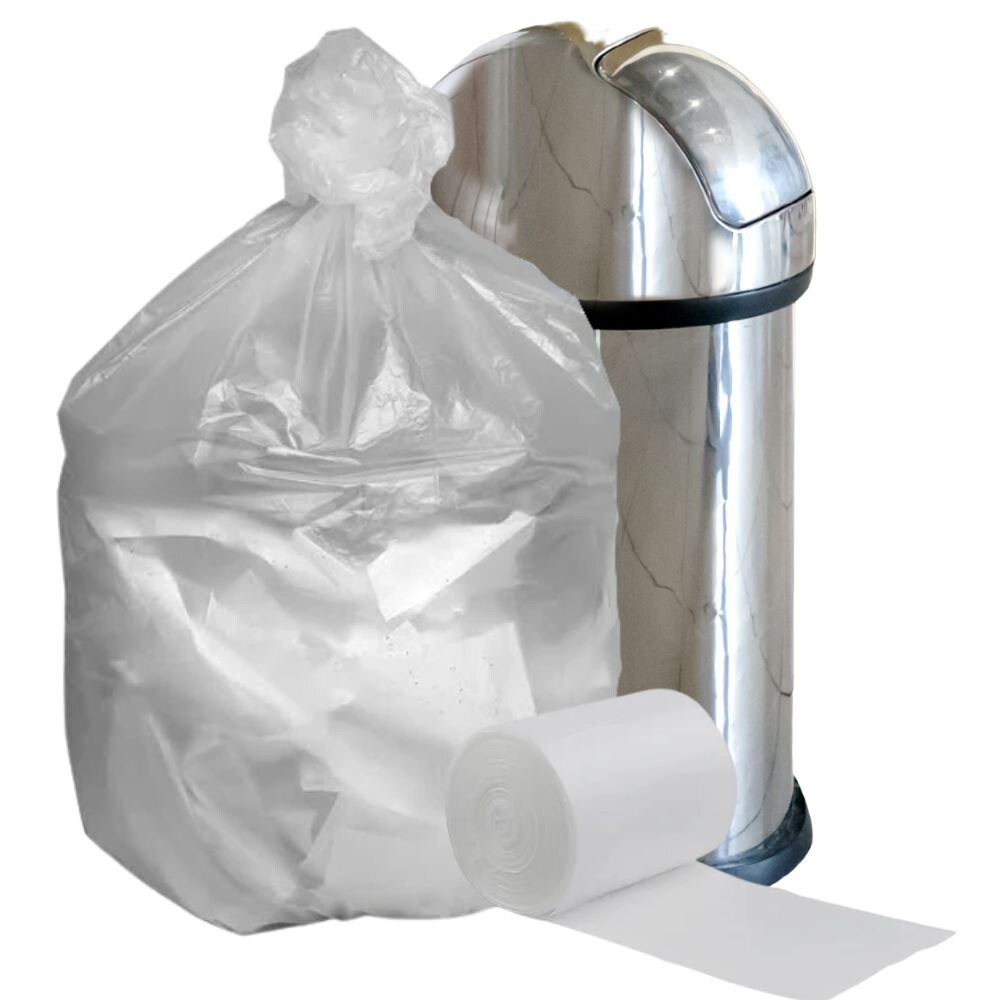 Plasticplace 55-60 Gallon High Density Trash Bags – Clear, 17 Microns, 150 bags