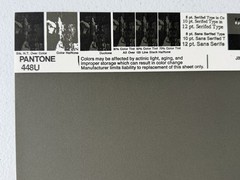 Pantone Vintage Poster [Gray, Yellow, Ocher] Uncoated Sheet by Leteraset