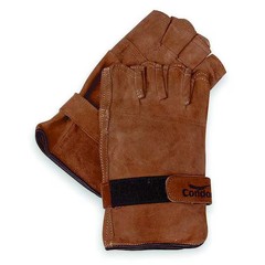 Condor 6Jj99 Leather Drivers Gloves, Hook-And-Loop Cuff, Wing Thumb, Brown, L,