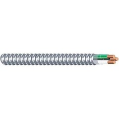 15′ – 10/2 BLACK/WHITE Solid MC Copper Metal Clad Cable – MC Glide Lite 15feet