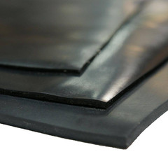 Cloth Inserted SBR 1/8 In. X 36 In. X 72 In. 70A Rubber Sheet – Black