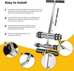 Line Striping Machine, with Drawing Circle Kit – Asphalt Or Concrete