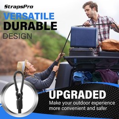 12 Inch Bungee Cords Heavy Duty 4 Pack Carabiner Hook Tie Down Straps