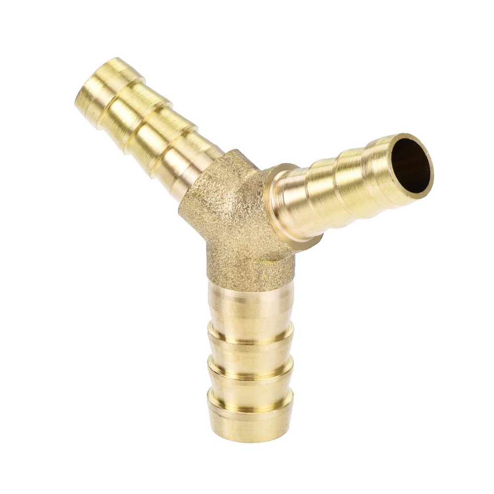Reducing Barb Hose Fitting Y Shape Pipe Connector Brass 3/8″ x 5/16″ x 5/16″