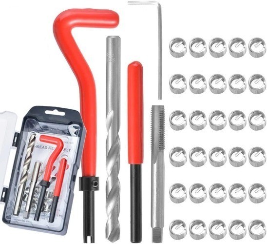 35 Pcs Thread Repair Kit, Stainless M6 x 1mm Thread Size: M6 x1mmStyle: Metric