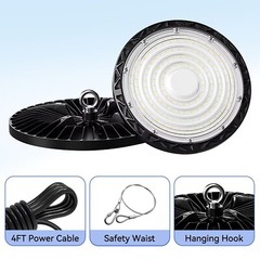 4Pack 200W UFO Led High Bay Light Industrial Commercial Factory Warehouse Light