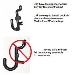 Plastic Black J & L Style Pegboard Hooks Kit – 200 Pack PEGBOARD NOT INCLUDED