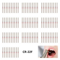50 New Dental High Speed Handpiece Diamond Burs inlay preparation CR-22F FG1.6MM