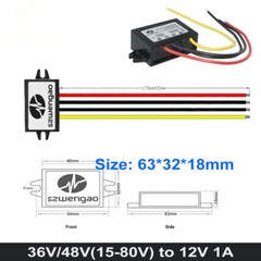 36V 48V to 12V 50A 60A 80A 100A DC Step Down Converter Voltage Reducer Golf Cart