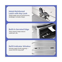 Double Jumbo Toilet Paper Dispenser – Stainless Steel Commercial Dual Roll Wa…