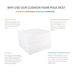 15″x15″ Moving Supplies, 50pcs Foam Pouches, Packing Supplies 15″x15″, white