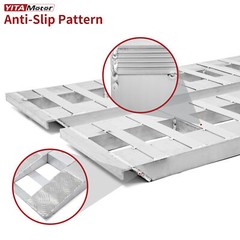 60”x12” Aluminum Trailer Ramps 6000LBS Car Trailer Truck Hook End 2 Ramps US