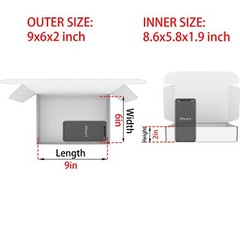 9x6x2 inches Small Shipping Boxes Set of 50 – Black Mailer Corrugated Cardboa…