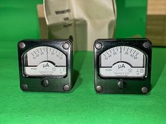 2x M4206 USSR Military Analog Panel Current Meter 50uA 2.5% 40x40x50
