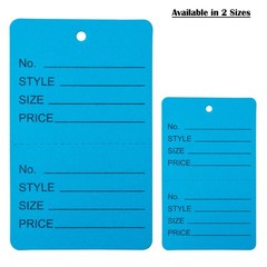 500 Qty Unstrung Colored Price/Receipt Tags w/Easy-Tear Stub