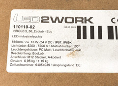New LED2WORK 110010-02 LED Tube Light INROLED_50 Ecolab ECO 13W 24VDC 565mm