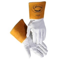 Caiman 1600-3 1600 Welding Gloves, Gauntlet Cuff, Straight Thumb, Size Large