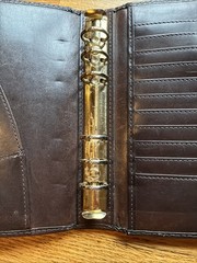 VTG Mulholland Brothers Leather Personal Size 6-Ring Binder Agenda Wallet