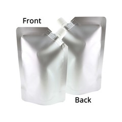 Silver Aluminum Reusable Drink Pouch Spout Design Stand Up Liquid Storage Bag