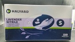 2 Pack Halyard Lavender Nitrile Powder Free Exam Gloves Size Small New #52817
