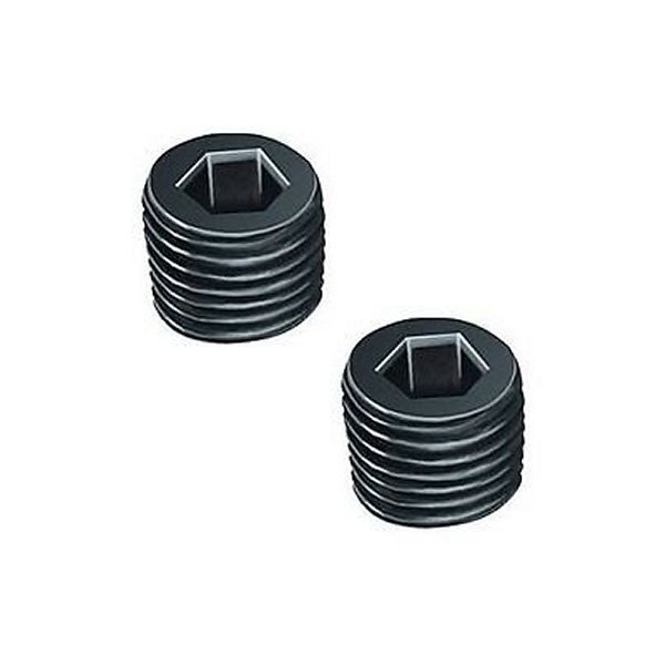 Pair 1/8″ NPT NPTF Pipe Thread Allen Head Plug Black Steel Male Thread