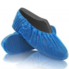 27440 Dark Blue Waterproof Disposable Polyethylene CPE Shoe Covers Size Large
