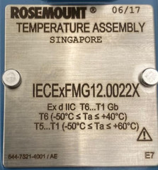 ROSEMOUNT EMERSON 644HAE7J6M5Q4 TEMPERATURE TRANSMITTER, 0-31 °C