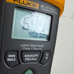Fluke 65 Yellow Gray Dual LCD Display -40-500ºC Non-Contact Infrared Thermometer