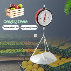 10kg/22lbs Double-sided Supermarkets Dial Hanging Scale Circular Hanging Scale