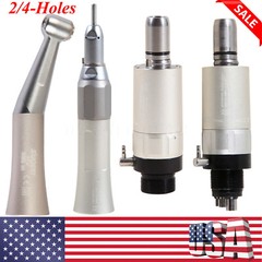 NSK Style Dental Slow Low Speed Handpiece Straight Contra Angle Air Motor 4Holes