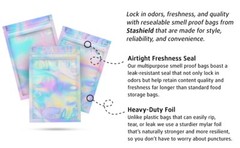 2000 QTY 4″x6″ Holographic Smell Proof Mylar Bags Resealable Packaging Zip Lock