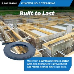 Sandbaggy Punched Hole Strapping – Heavy-Duty Perforated Metal Strap (300 ft)
