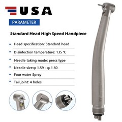 NSK Style Dental Fiber Optic LED E-generator Handpiece High Speed Turbine 4HOLE