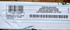 (5 Reams)SKILCRAFT 8-1/2″x 14″ White Copying Paper/ Long grain/ 20# 2500 Sheets