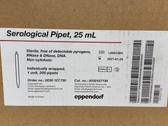 (200/Cs) EPPENDORF 25mL PS Serological Pipettes Individual Wrap 0030127730