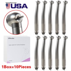 10 PCS Dental High Speed Handpiece Push Button Turbine 4 Hole NSK Pana Max Style