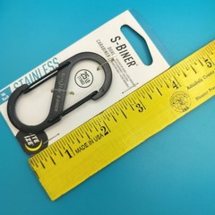 NEW Nite Ize S-Biner Dual Carabiner #3 Black Stainless Steel Double Gate Clip