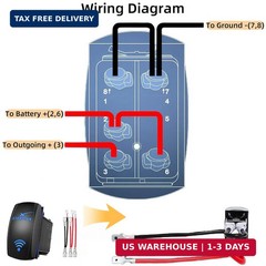Starlink Rocker Switch Compatible with Starlink Mini/GEN1/GEN2/GEN3, 5 Pin SPST