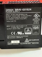OMRON S8VK-G01524 POWER SUPPLY IN AC100-240V 0.4A OUT DC24V 0.65A