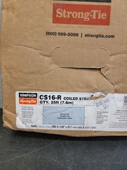 Simpson Strong-Tie CS16-R Coiled Strap 25ft. (7.6m), 16 Gauge