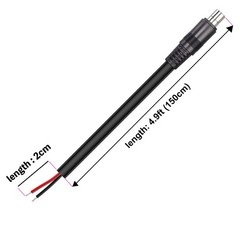 DC8020 Power Pigtails Cable 4.9FT 14AWG 8.0×2.0mm Male Plug Bare Wire 150cm