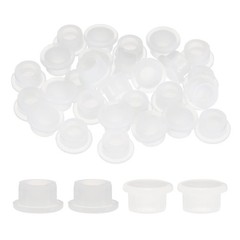 30pcs Hole Plugs Fit for 11mm7/16 Inch Hole Round Snap Plug for Home White
