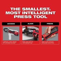 MILWAUKEE M12 FORCE LOGIC PRESS TOOL KIT WITH 3 JAWS #2473-22 *SLIGHTLY USED*