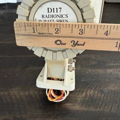 Radionics D117 30 Watt Siren Horn Speaker Yelp Steady Tone Off-White Security