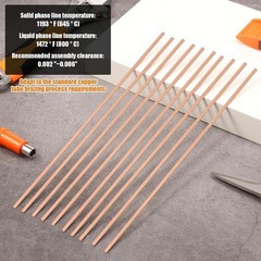 15% Silver Brazing Rods for HVAC Refrigeration 20 Sticks 0.050×1/8×10″