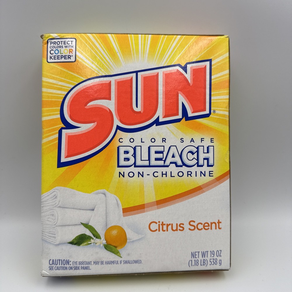 Vintage NOS SUN Color Safe Powder Bleach 19 oz 2014