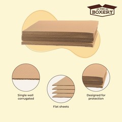 200 12.25×12.25 LP Cardboard Corrugated Pads Inserts Filler Sheet 12.25 x 12.25