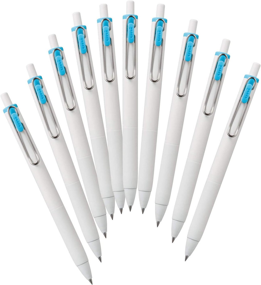 Mitsubishi Pencil Uni-Ball One UMNS38.48 Gel Ballpoint Pens, 0.01 Inches , Sky
